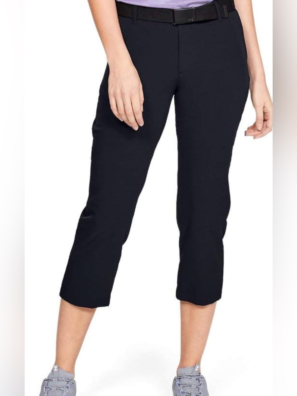 💕 Under Armour performance navy blue  capris golf pant size 4 women relaxed